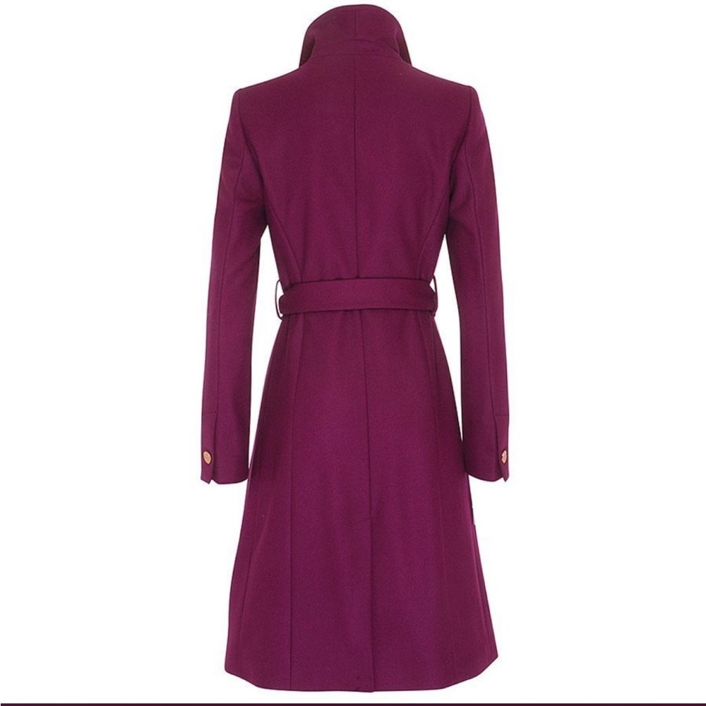 Ted Baker Lorili Long Wrap Coat Wool & Cashmere Blend Size 1 NWOT - Picture 2 of 10